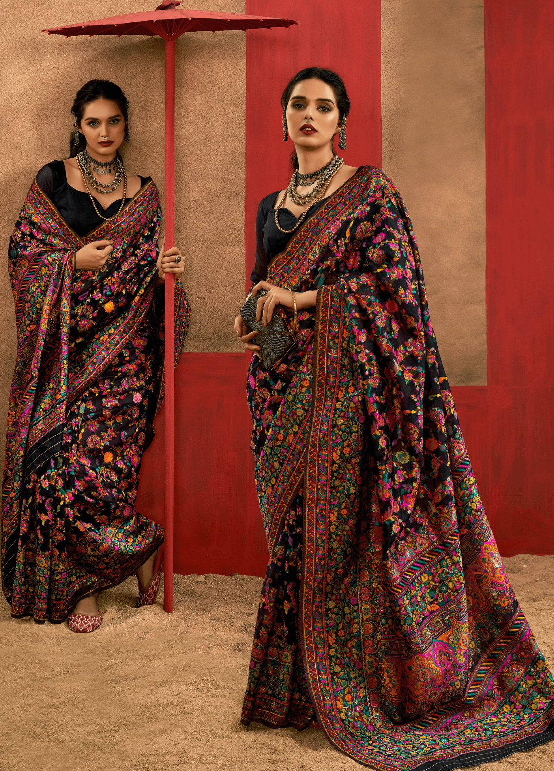 Party Wear Designer Kashmiri Pashmina Saree Price in India