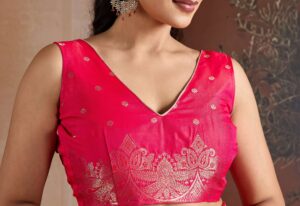 Pink Wedding Silk Saree for Women