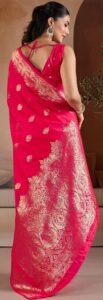 Pink Wedding Silk Saree for Women in India with Price