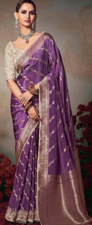 Purple Wedding Saree for Bride in India
