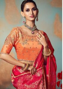 Red Saree for Wedding Reception