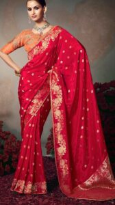 Red Wedding Saree for Bride Look 2026
