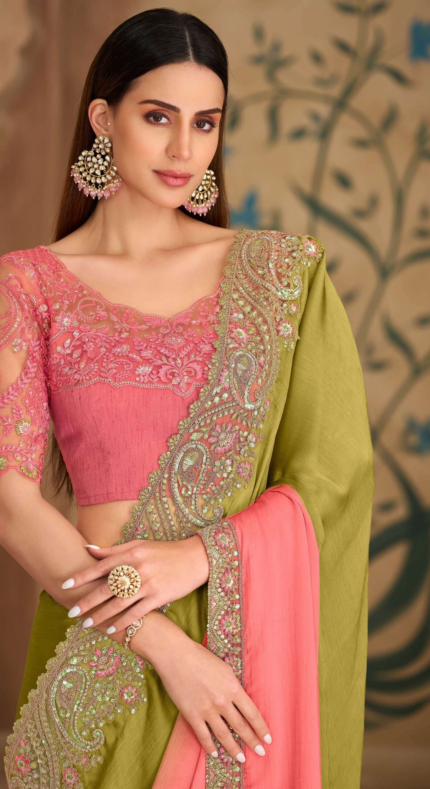 Regal Party Wear Saree for Wedding