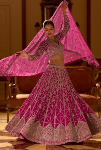 Unique Wedding Crop Top Lehenga for Wedding