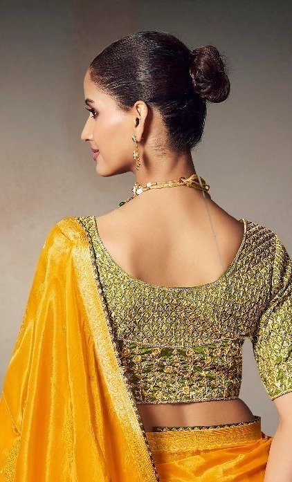 Yellow Designer Sarees for Wedding with Price