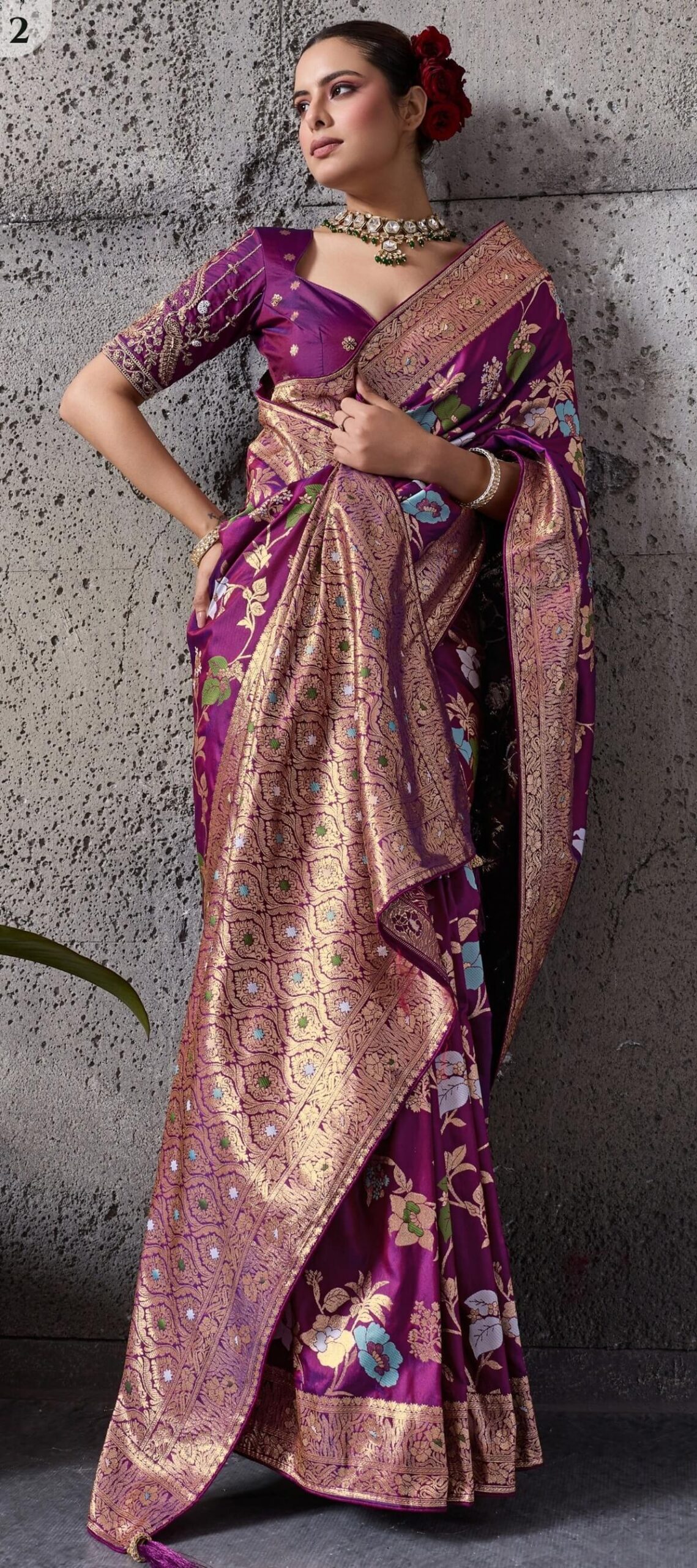 Blue Colour Banarasi Silk Saree with Zari Work Lilac Pink Saree Blue Colour Banarasi Silk Saree with Zari Work Lilac Pink Saree