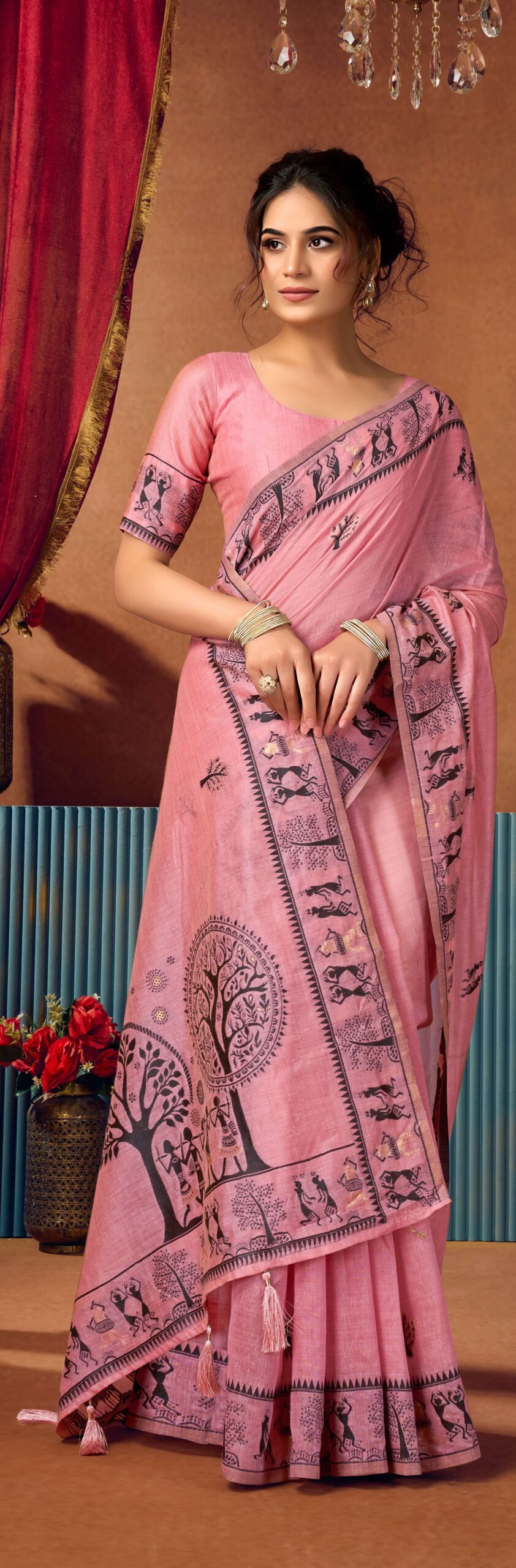 Breathable Premium Silk Modal Warli Saree