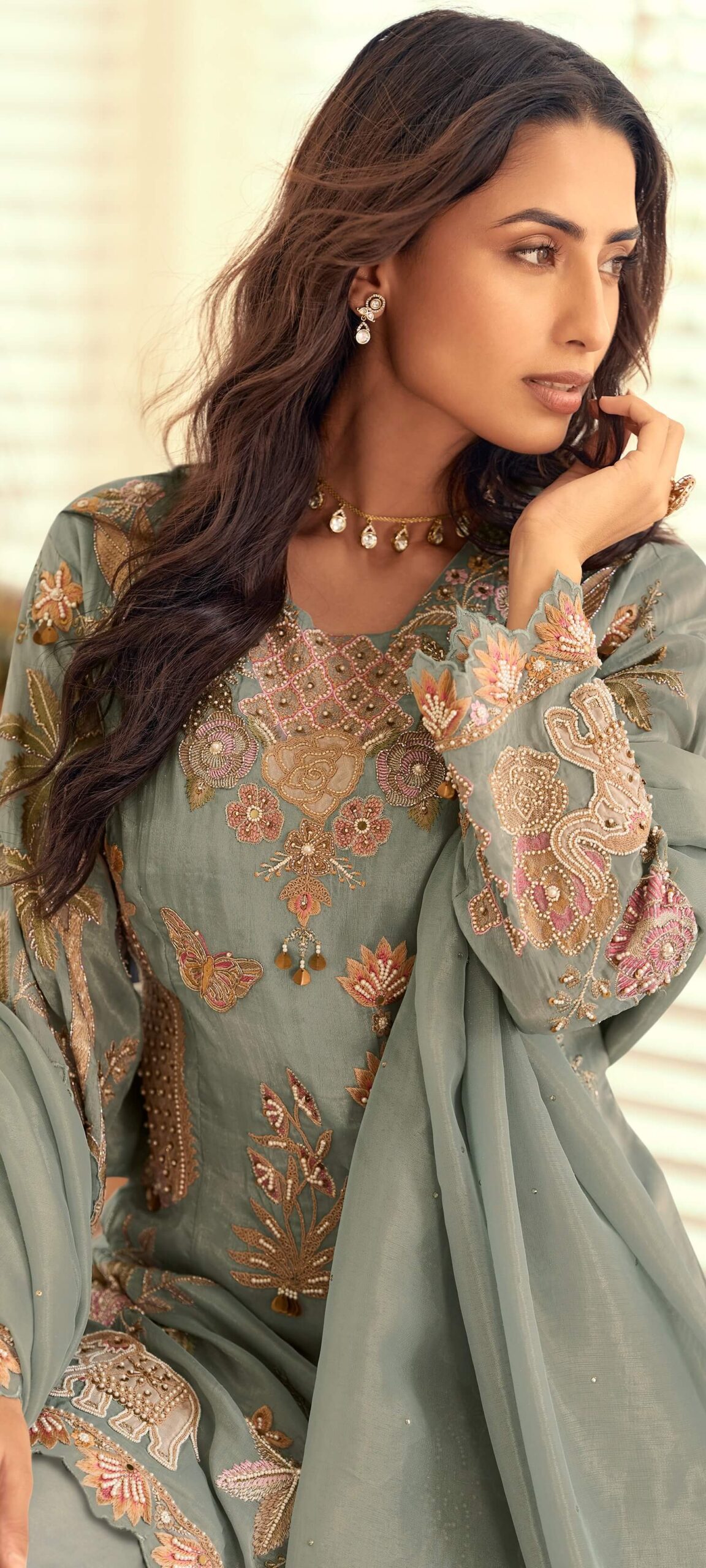 Exclusive Embroidered Indo Western Party Wear for Women