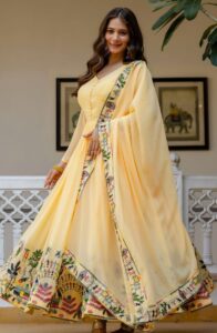 Formal Yellow Gown Latest Designer Anarkali Suits