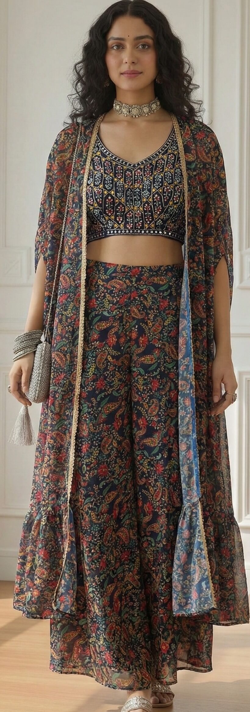 Indo Western Dress with Long Jacket for Party Wear Designer Dress