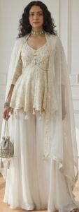 Indo Western Fusion Dresses Off White Dress in Newzealand