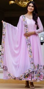 Latest Designer Anarkali Suits Purple Salwar Suit