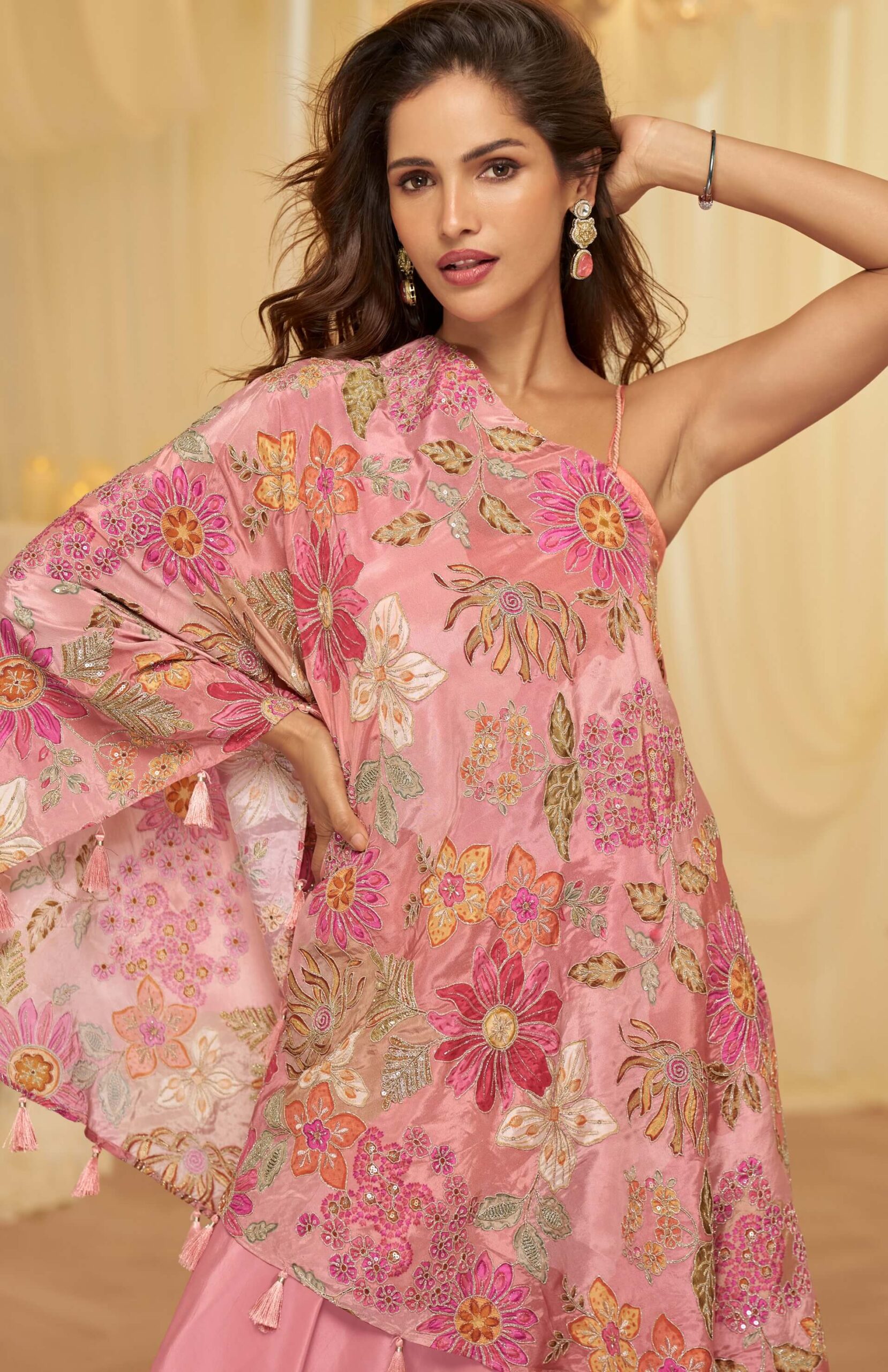 Pink Indo Western Party Wear for Ladies