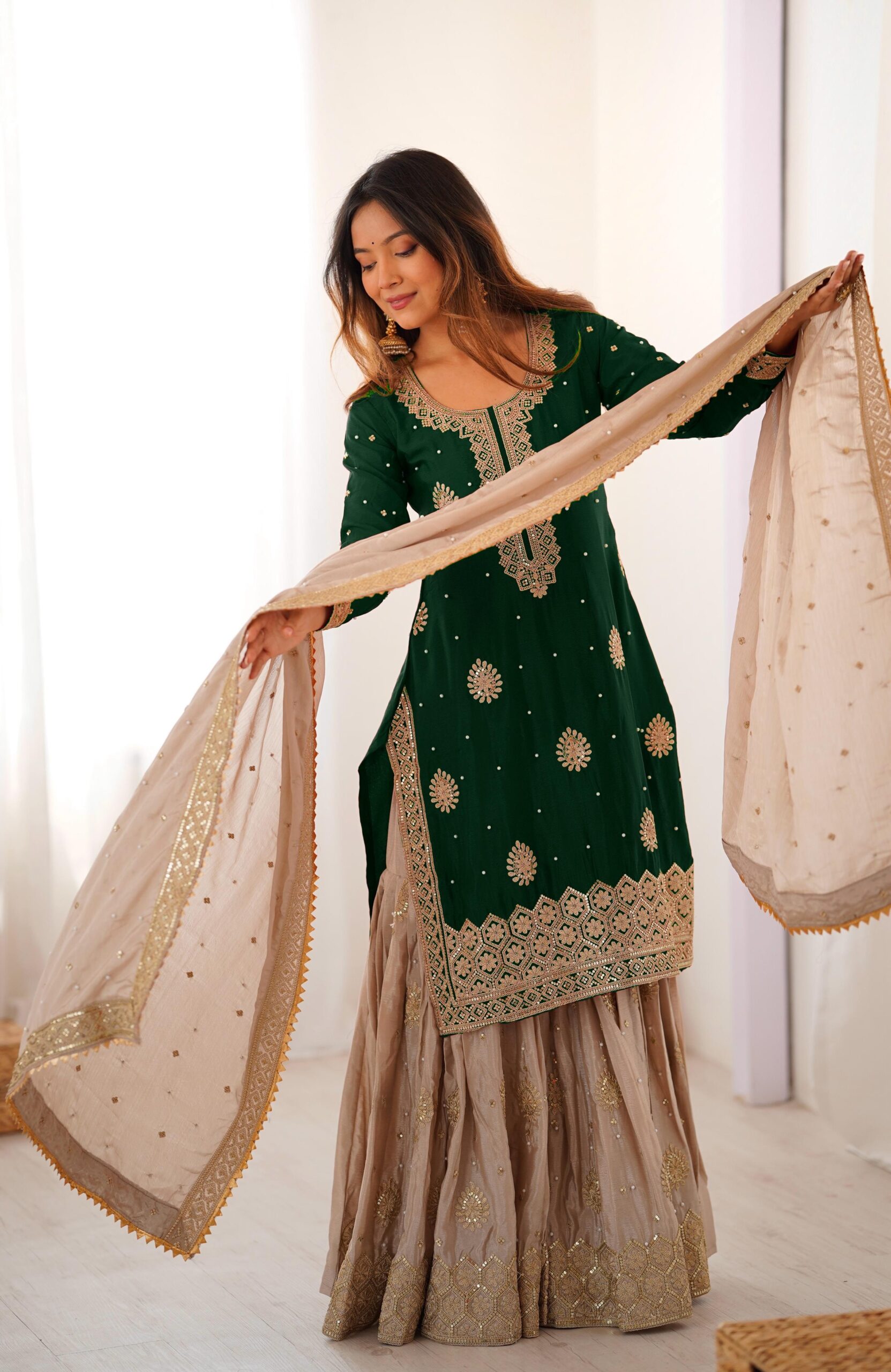 Contrast Party Wear Punjabi Salwar Suit