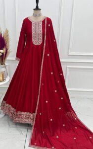 Red Anarkali Suit for Wedding in India with Price