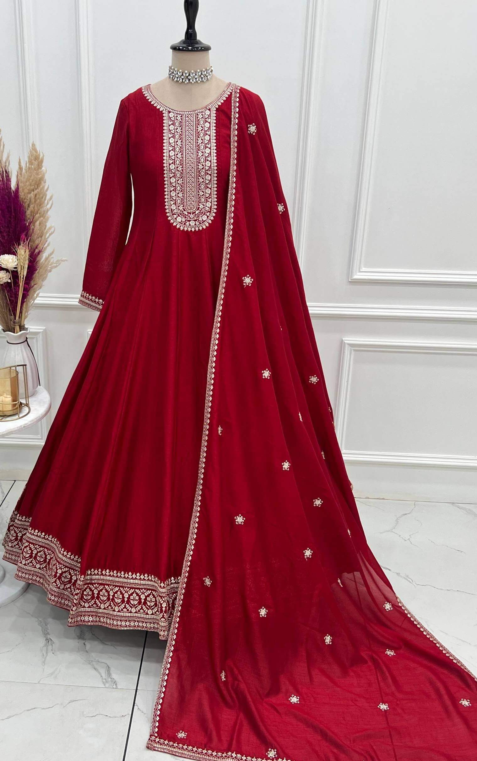 Red Anarkali Suit for Wedding in India with Price