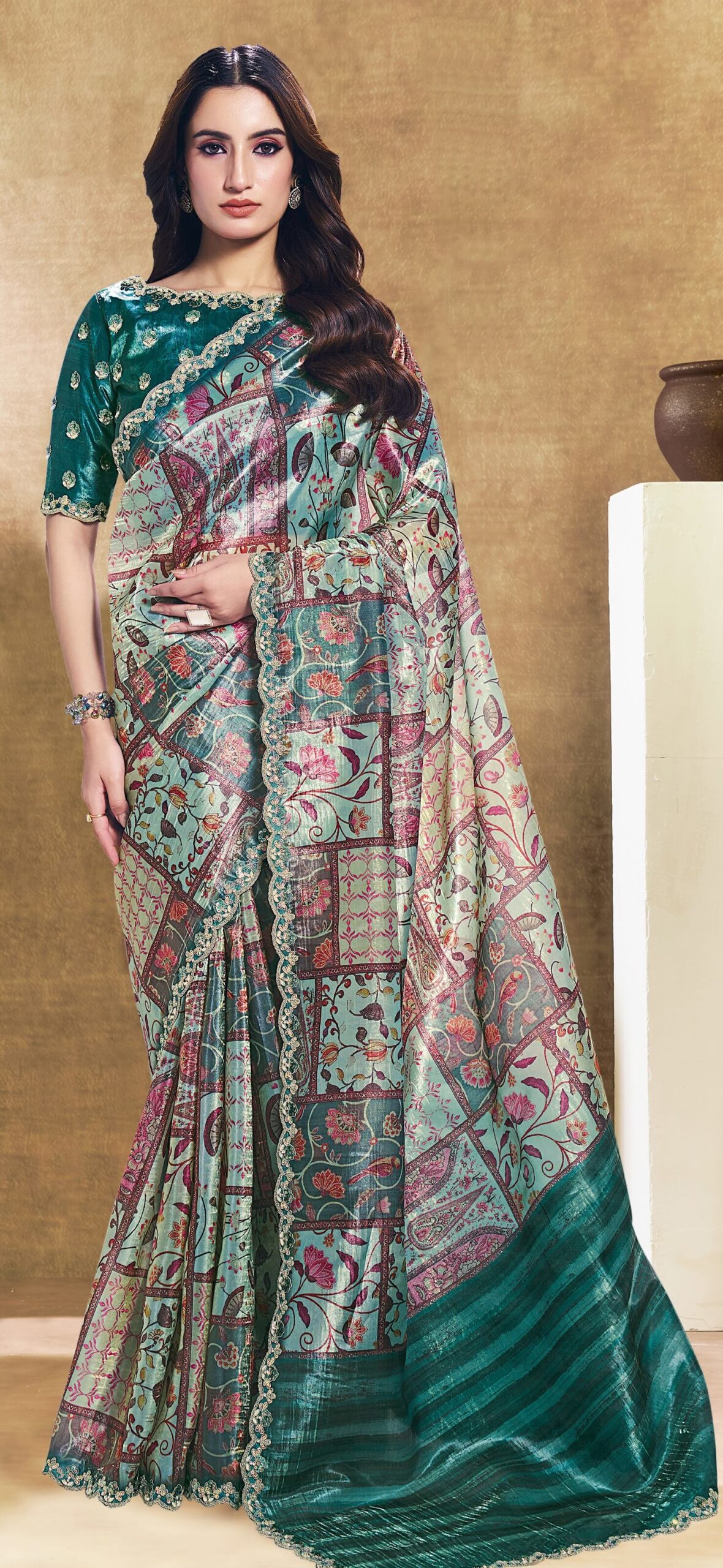 Celebrity Style Designer Saree For Wedding Function