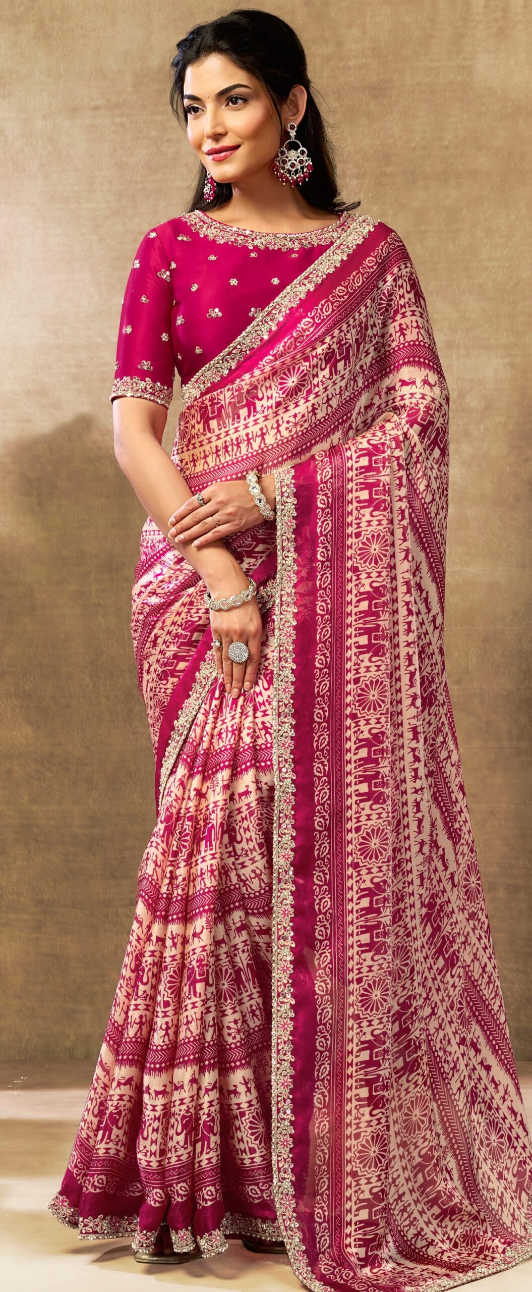 Designer Modern Reception Saree On Trend For Party Wear