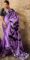 Lilac Purple Digital Print Golden Digital Print Saree
