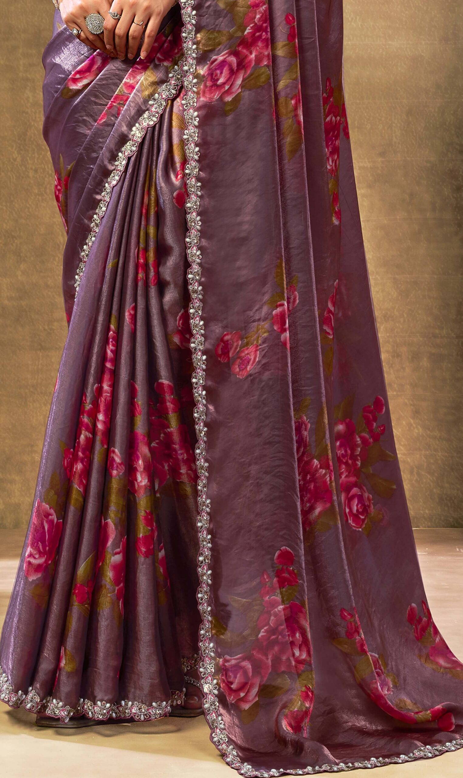 Modern Stylish Designer Wedding Saree For Bride