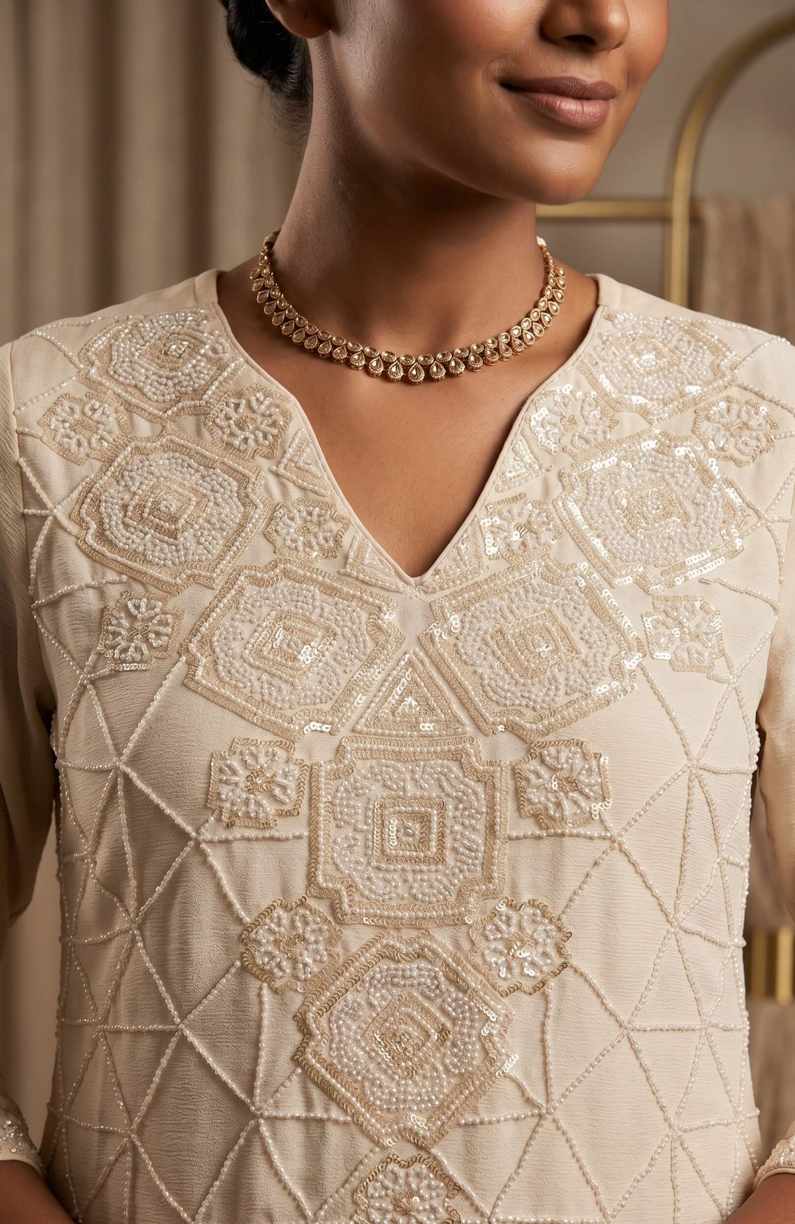 Off White Gharara Suit in USA