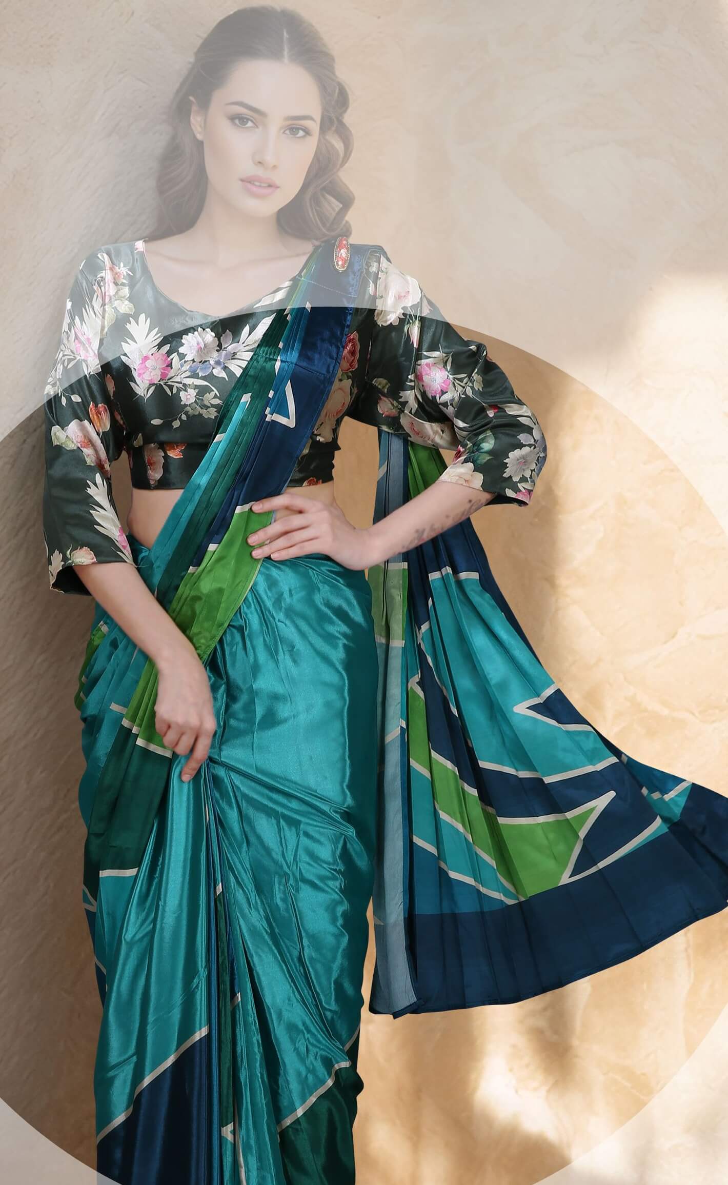 Readymade Stitched Saree Modern Designer Saree