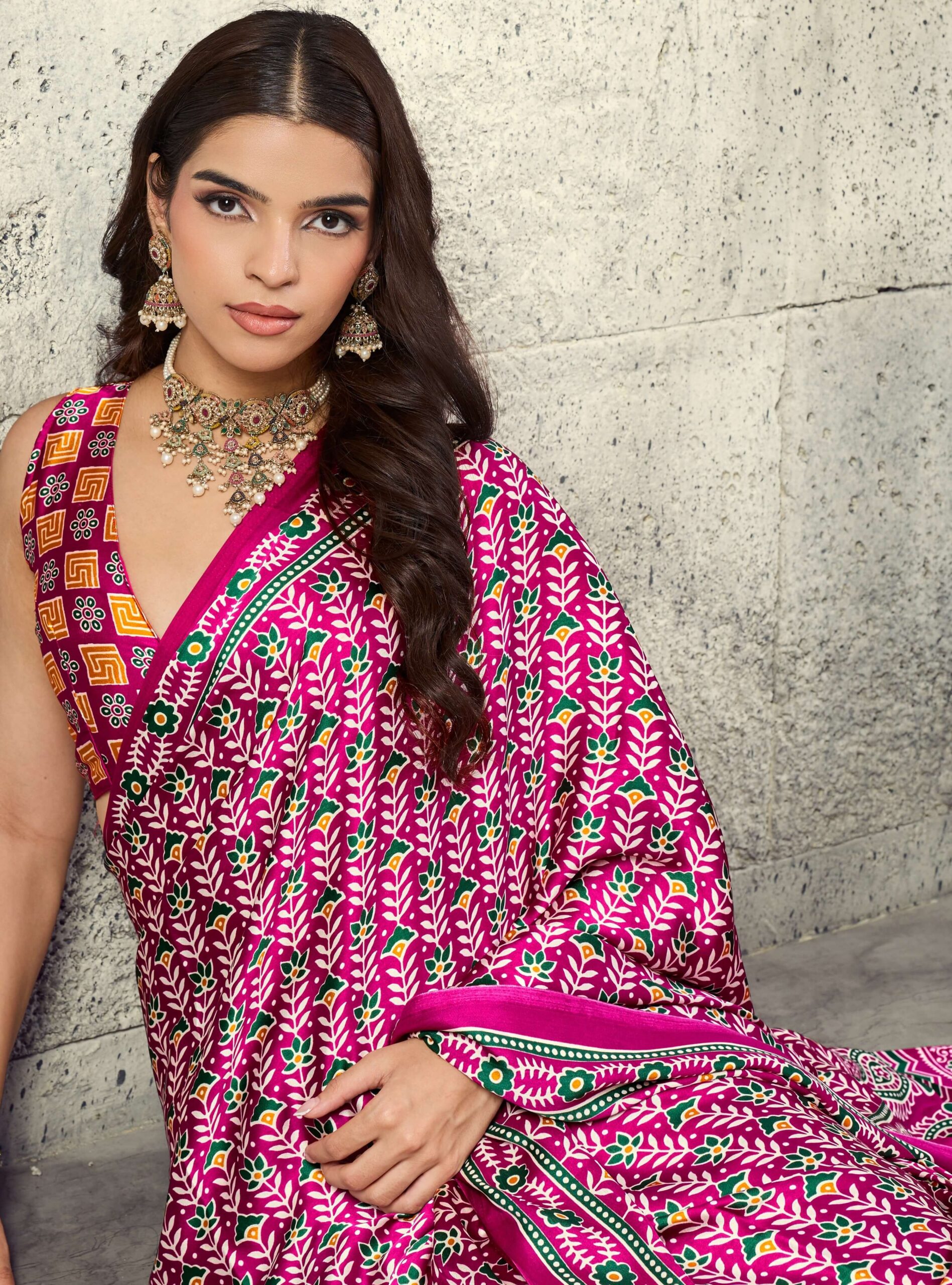 Ajrakh Block Print Sarees 2026 Designer Saree