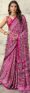 Ajrakh Sarees Wholesale Pink Desinger Saree
