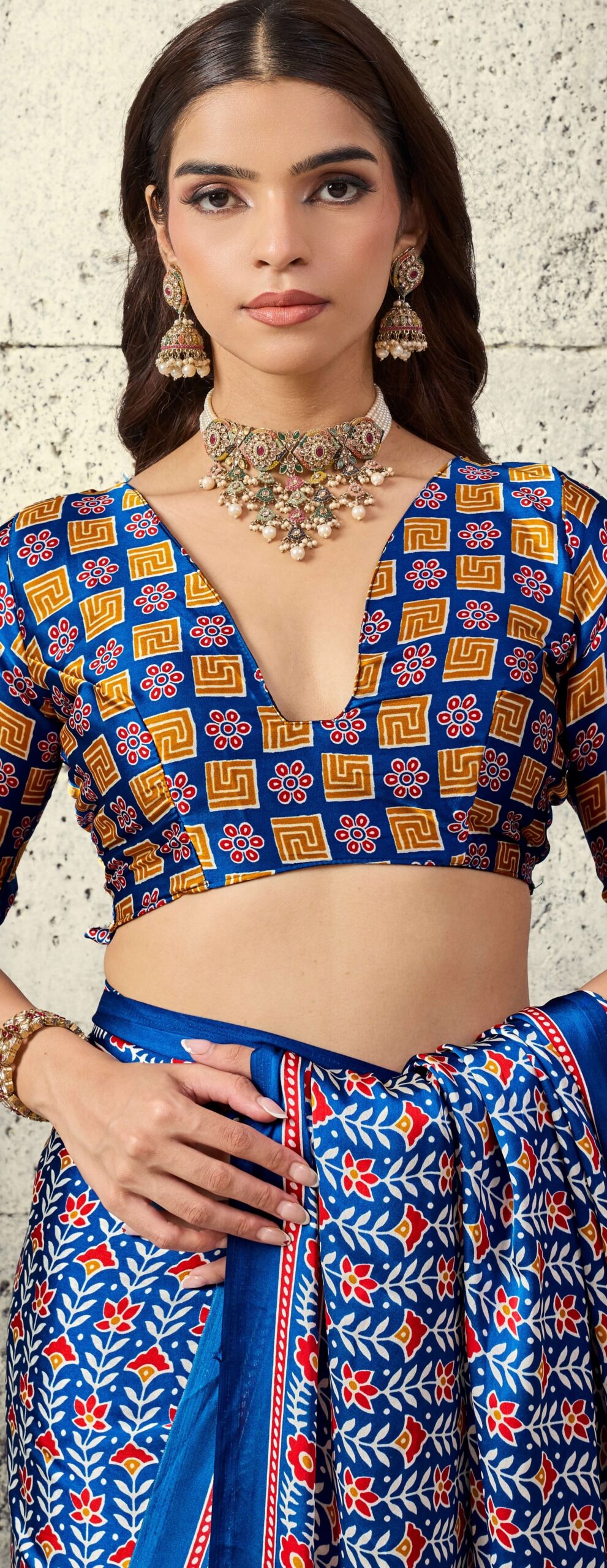 Ajrakh Sarees Wholesale Professional Saree Look