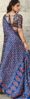 Ajrakh Sarees wholesale Ink Blue Designer Saree