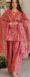 Cord Set with Dupatta in Red Cotton Cord Set