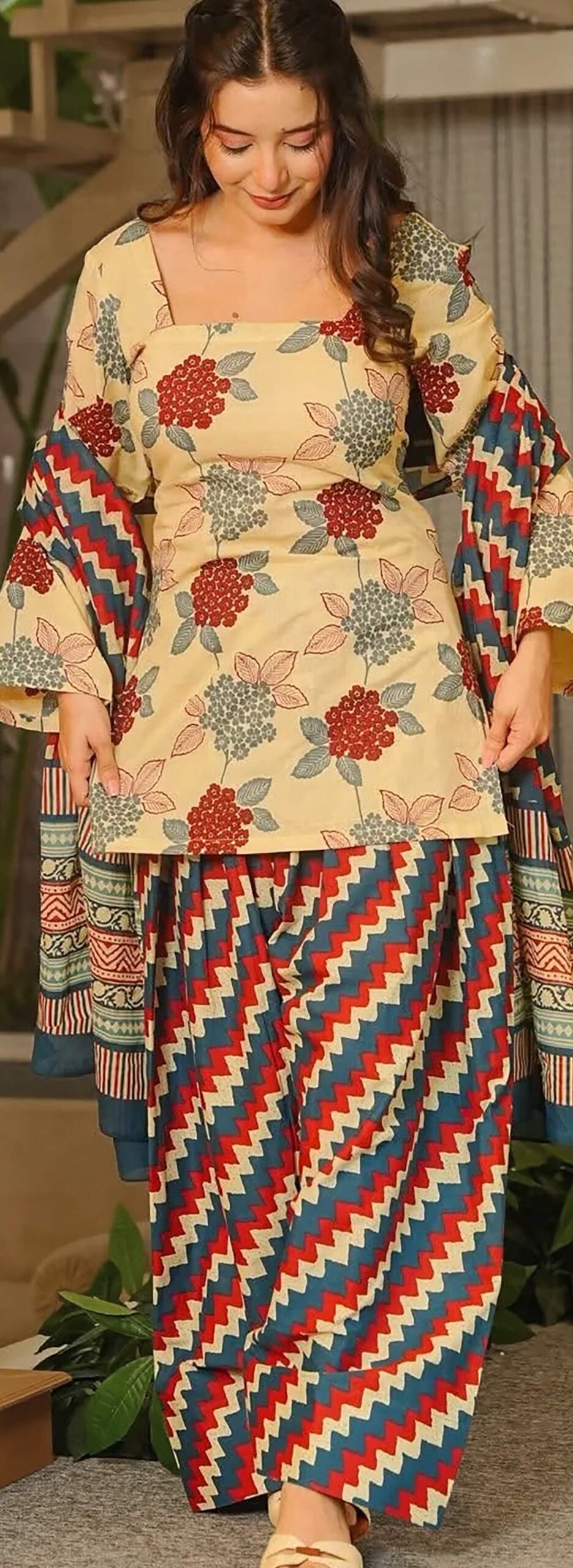 Cotton Cord Set with Dupatta