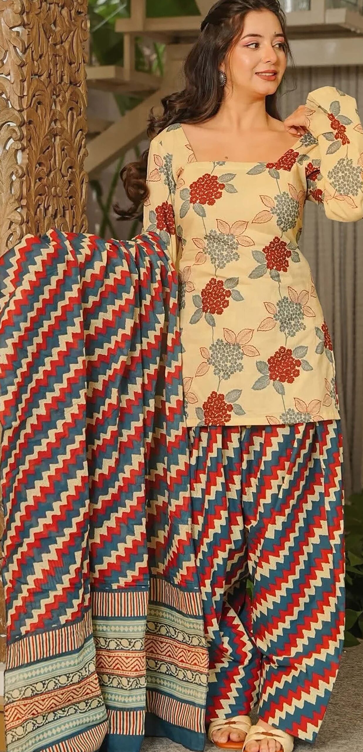 Cotton Suits with Dupatta Readymade Cord Set