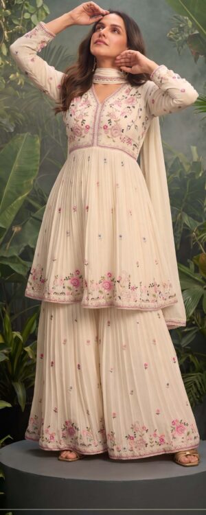 Heavy Salwar Suit For Wedding Off White Salwar Suits