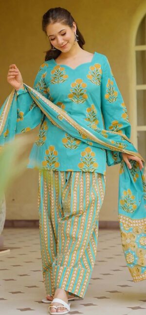 Pure Cotton Suits with Cotton Dupatta