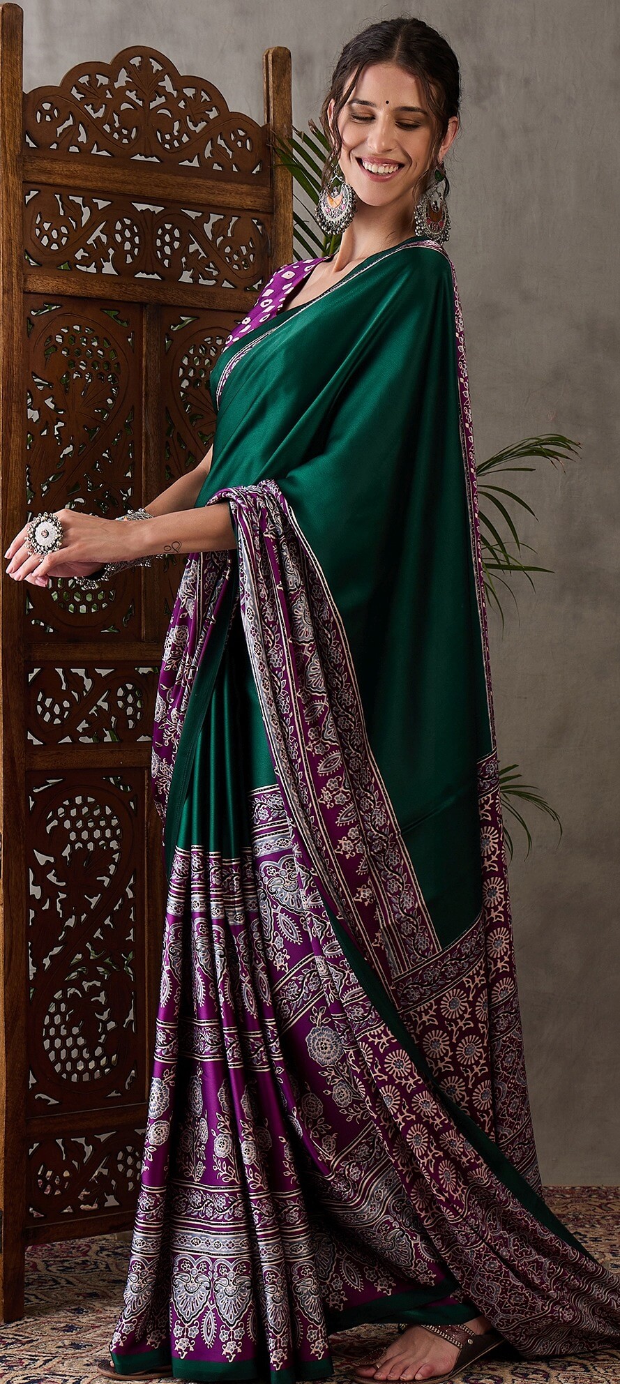 Regular Wear Saree with Stylish Professional Look