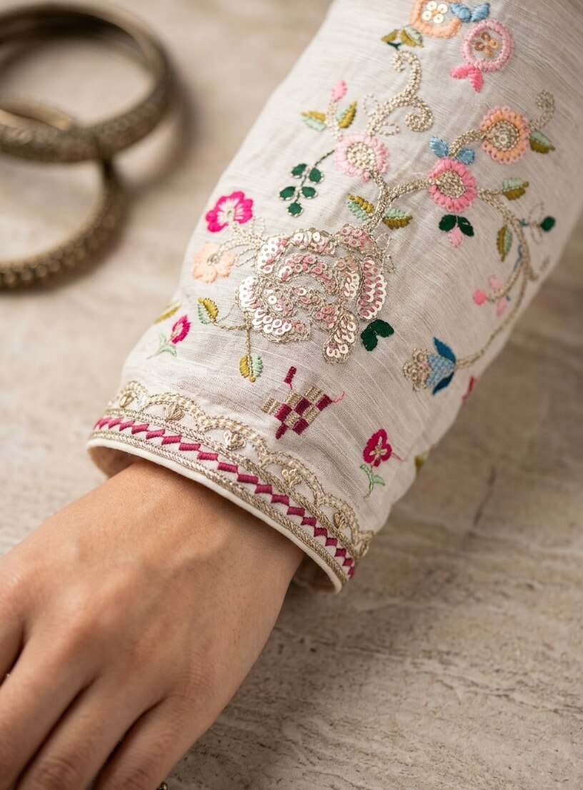 designer anarkali suits for wedding Embroidered Wedding Suit Set