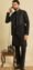 Black Designer Kurta Pajama With Embroidered Jacket