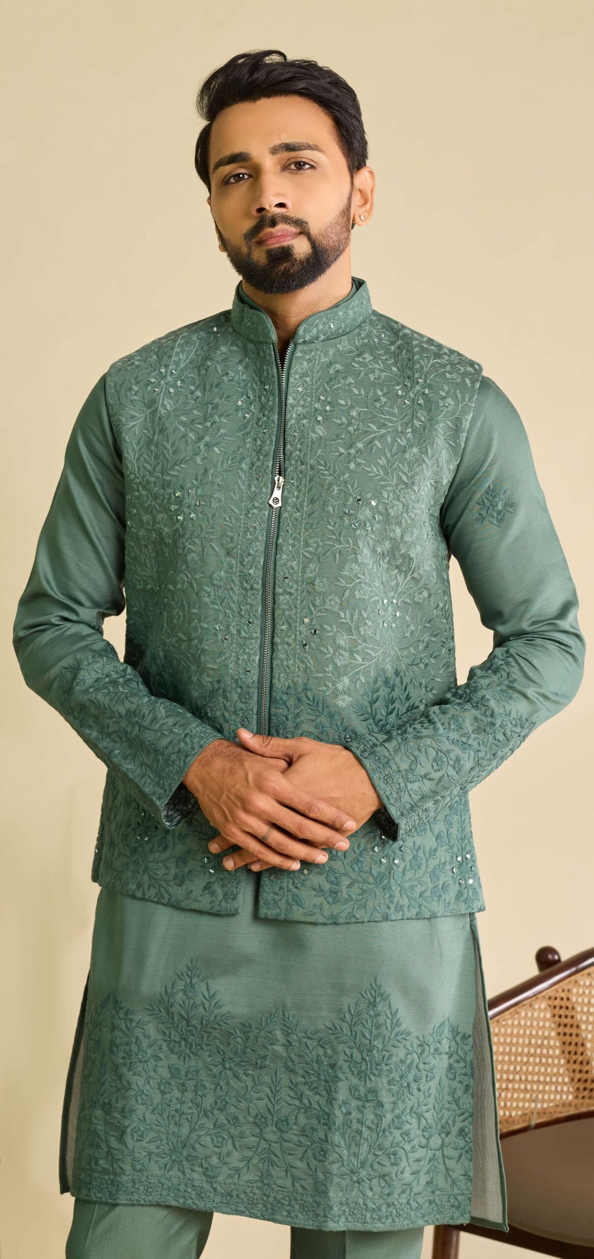 Kurta Pajama with Jacket for Wedding with Pprice