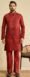 Red Designer Kurta Set Front View