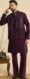 Wine Colour Kurta Set with Embroidered Jacket for Wedding