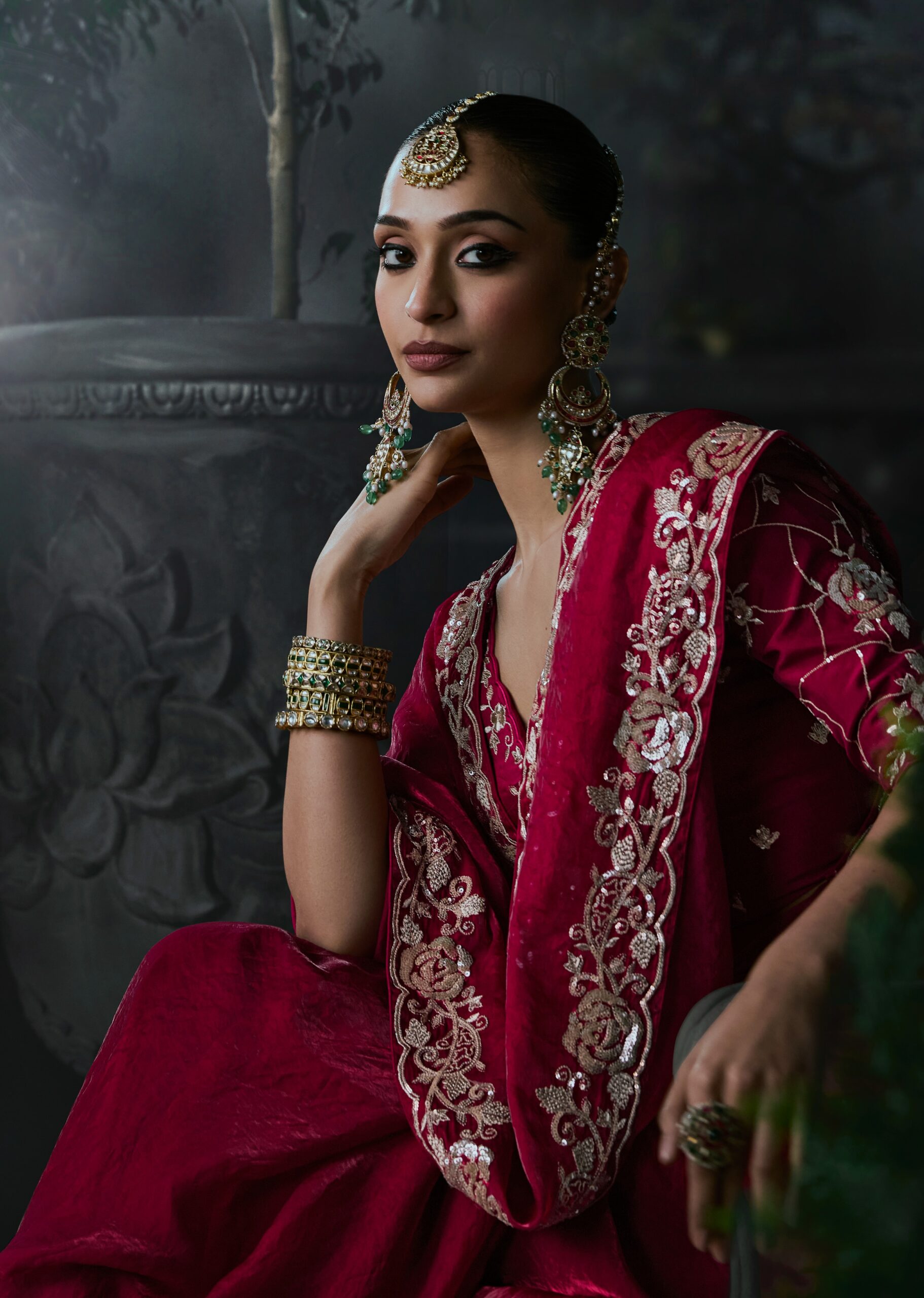 Christian Wedding Red Saree