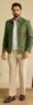 Designer Olive Green Indo Western Jacket Set for Men