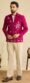 Designer Pink Wedding Jacket Set for Men Reception Wear