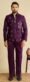 Designer Wine Reception Jacket Set for Men