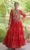 Garba Outfit for Women Anarkali Dress in Red Colour