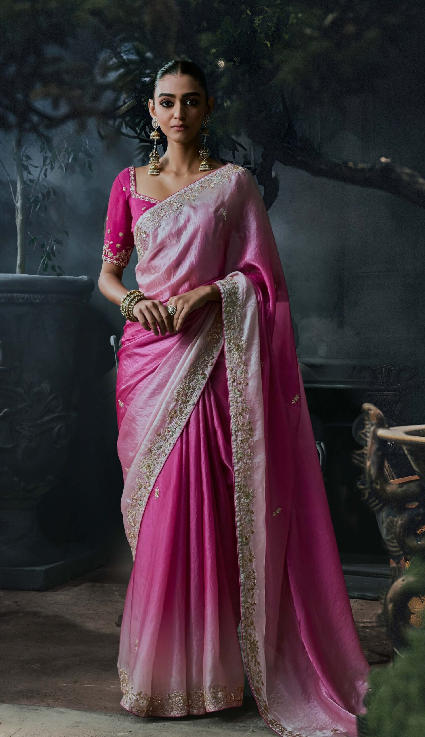 Latest Party Wear Saree Online Pink Saree