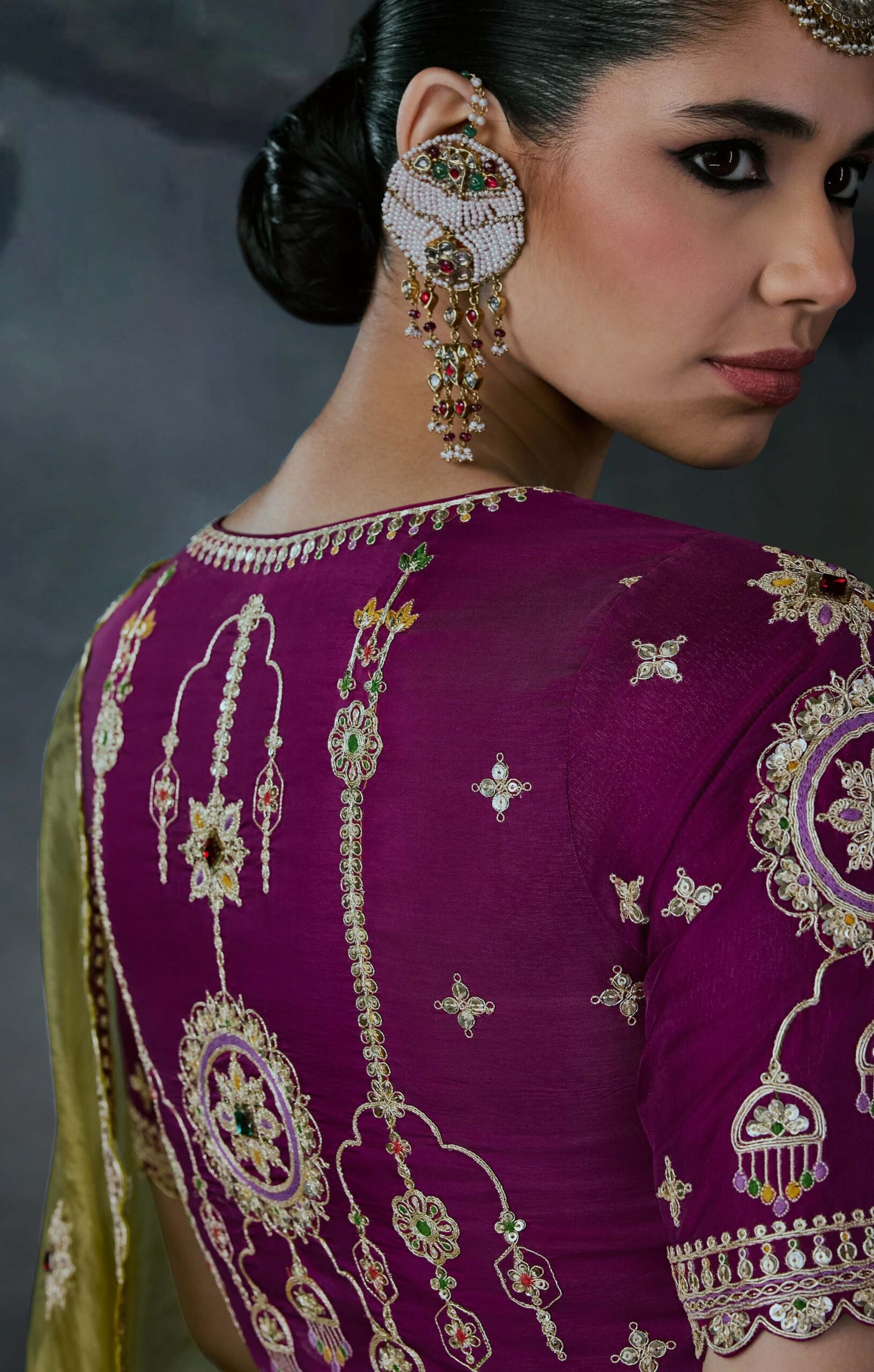 Party Wear Olive Colour Designer Saree for Women