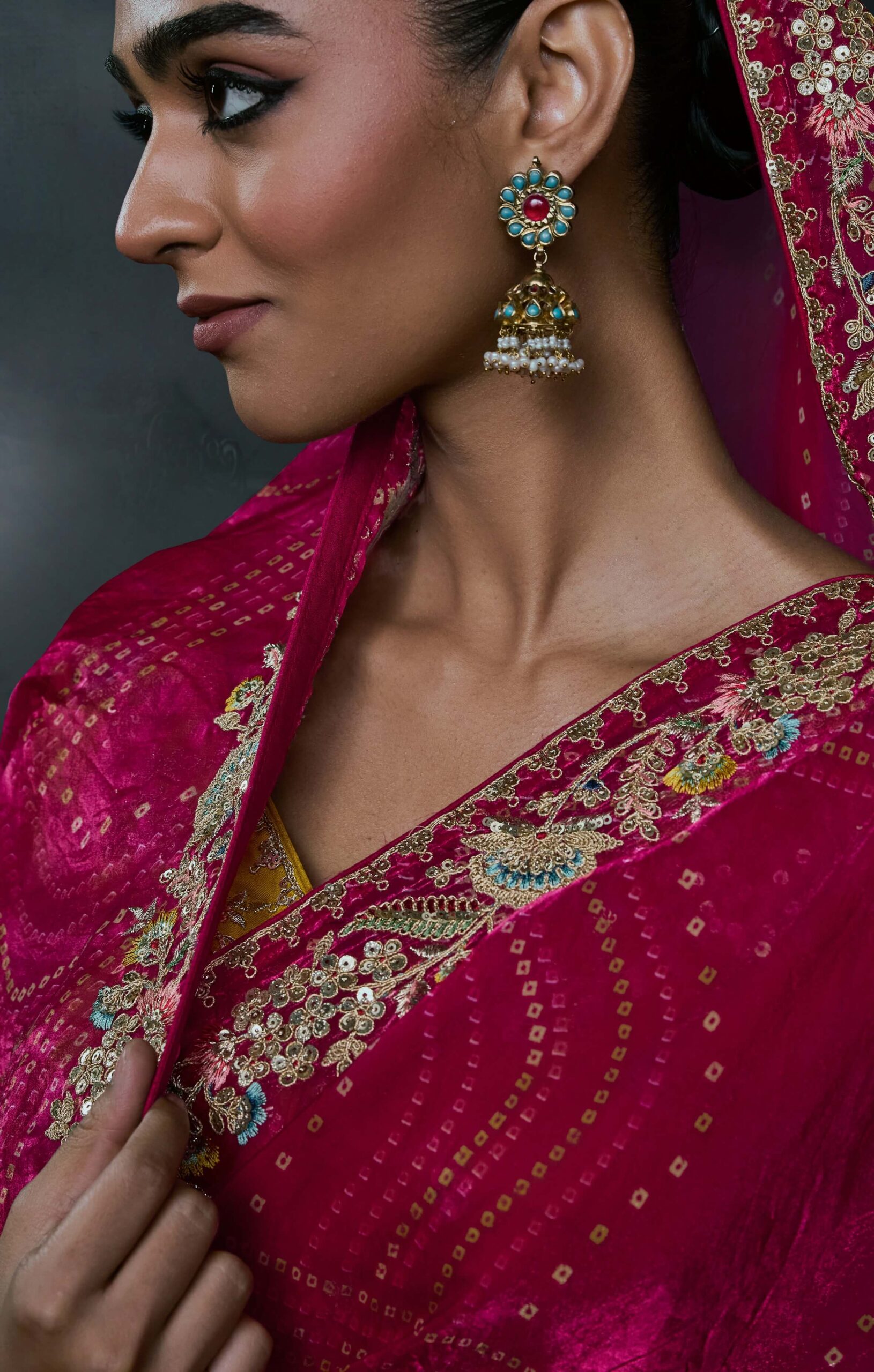 Trending Party Wear Saree Online Red Bridal Saree